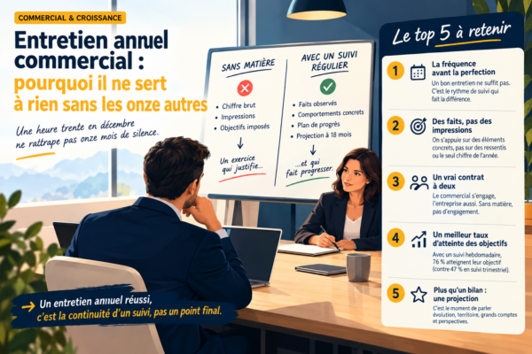 Entretien annuel commercial : pourquoi il ne sert à rien sans les onze autres